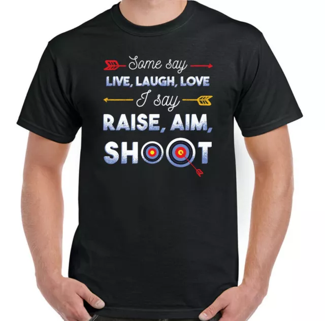 ARCHERY T-SHIRT, Mens Funny Bow & Arrow Archer Unisex Tee Top Gift Present Dad