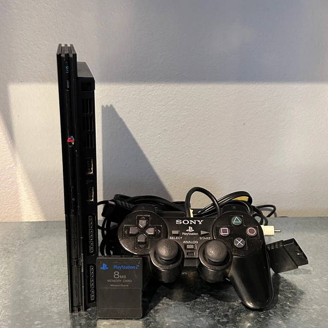 Sony PlayStation 2 Slim SCPH-77001 with 8 MB Memory Card and Controlle