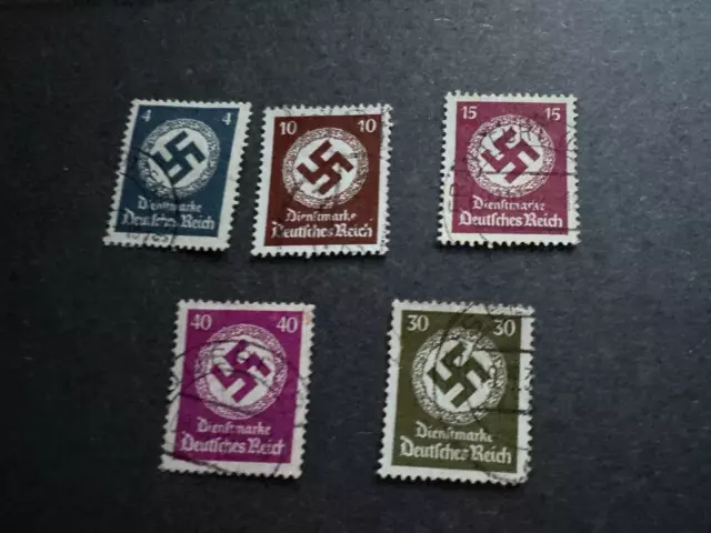 DR Deutsches Reich Lot Dienstmarken ex Mi. Nr. 132-143 gestempelt, Mi. 27.-