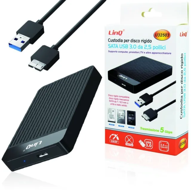 Boîtier Externe HDD SATA De 2,5 '' USB 3.0 U32503 Linq Disque Dur Serial-Ata