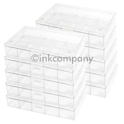 10x 6er Sortierkasten / Sortierkästen / Sortierbox transparent NEU