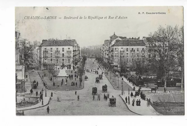 71  Chalon Sur Saone  Boulevard De La Republique Et Rue D Autun