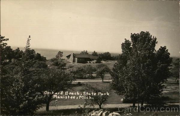 RPPC Manistee,MI Orchard Beach State Park Michigan EKC Real Photo Post Card