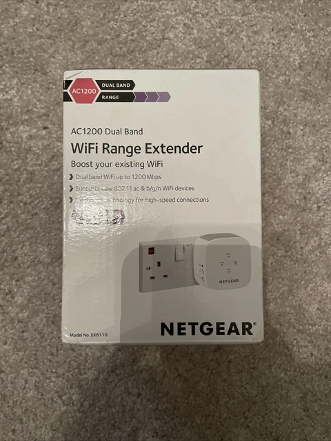 NETGEAR EX6110-100UKS WiFi Range Extender - AC 1200 Dual-band