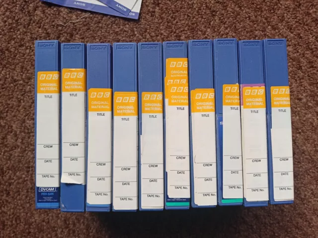 10 X Sony PDV-64N/3 DVCAM BBC Midlands News tapes
