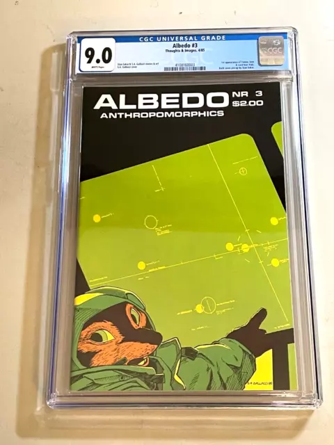 Albedo #3 CGC 9.2 White Pages Stan Sakai - 2nd App. of Usagi Yojimbo 1985 Comic