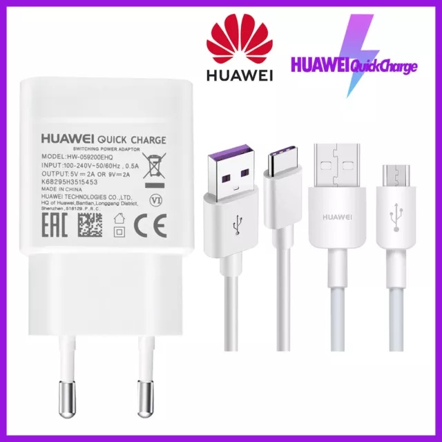 Original Huawei QUICKCHARGE Schnellladegerät Netzteil Handy Ladekabel Datenkabel