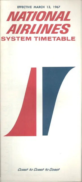 National Airlines system timetable 3/13/67 [4021]