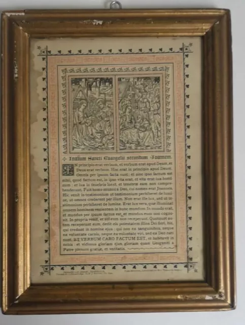 G. F. J. BOUVRY 1892 Illuminated Manuscript INITIUM SANCTI EVANGELII SECUNDUM...