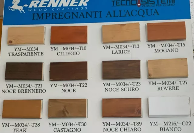 Impregnante Renner All'acqua Alta Protezione 1Kg-5Kg Di Vari Colori