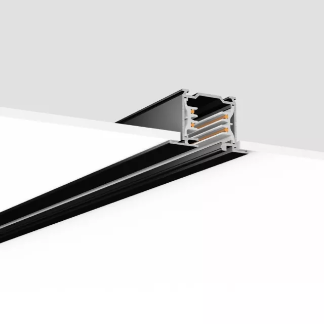 Guida ad ala RZB 3Ph 701067.003 nera binari elettrici alluminio