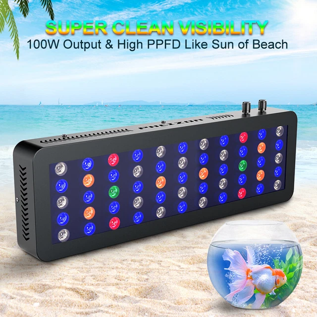 LED Aquarium Light 165W Full Spectrum Reef Light for Saltwater Fish Coral Tank