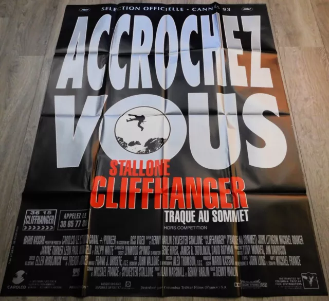 Cliffhanger French Movie Poster DS Original 47"63 1993 Sylvester Stallone