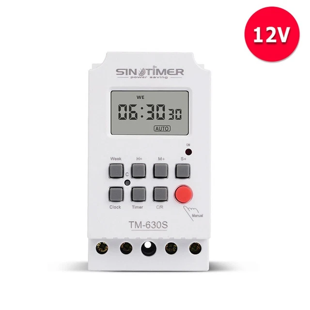 Zeitschalter Digitale Zeitschaltuhr 1 Sekunde Bis 168 Stunden,12 V DC/AC