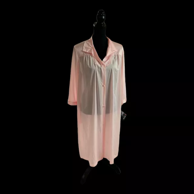 NOS Vintage Vanity Fair Pink Champagne Robe Size Medium NWT