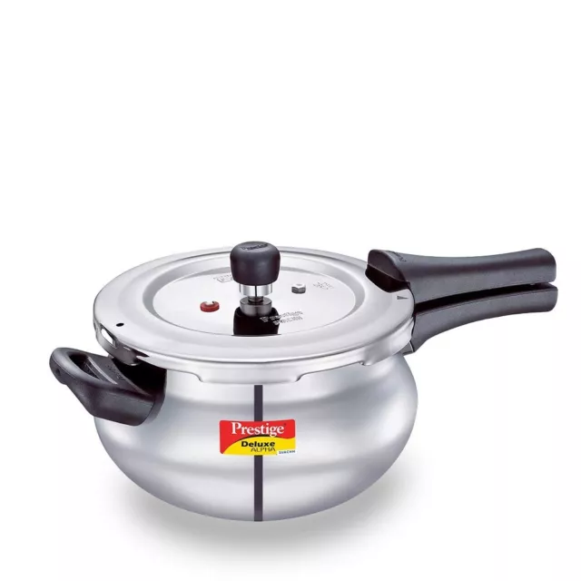 Prestige Deluxe Alpha Svachh 3 L Stainless Steel Mini Handi Pressure Cooker