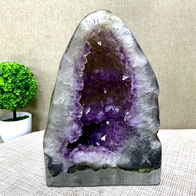 TOP 15.62LB Natural Amethyst geode quartz cluster crystal specimen healing