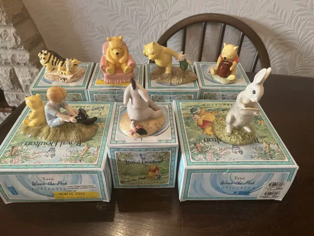 Royal Doulton Winnie The Pooh Job Lot X 7 Excellent Condition New In Box