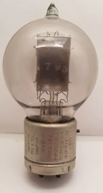 (1) WESTERN ELECTRIC 104D AT&T Tennis Ball Vacuum Tube Amplitrex 90% #288DG