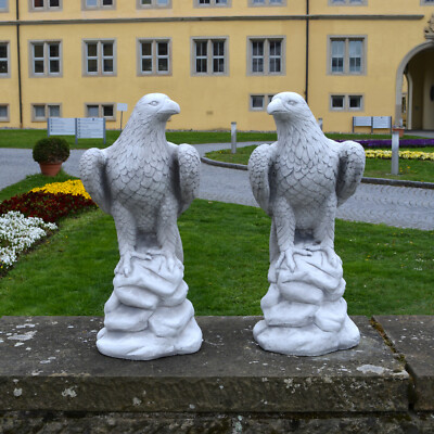 Aigle Massif Sculpture en Pierre Grand Pierre Aigle Oiseau En fonte de pierre au Gel 