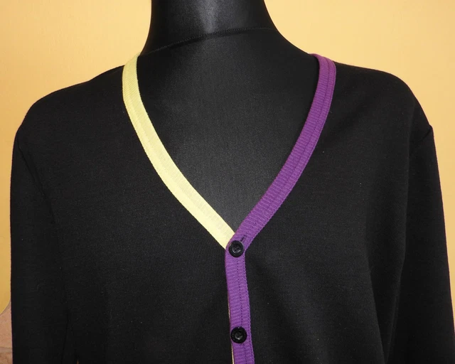 Lee Cooper Uomo Nero Maglione Cardigan Taglia M
