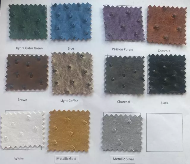Ostrich faux vinyl Marine grade UV resistance waterproof Fabric 54” wide