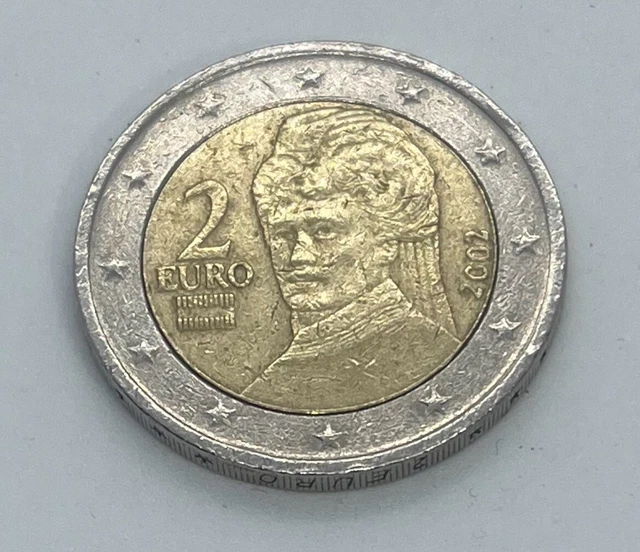 2 Euro Münze Bertha Von Suttner 2002 2 EURO MÜNZE 2002 ***Fehlprägung**Österreich** Bertha von Suttner