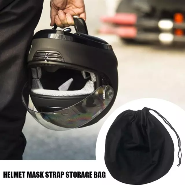 Motorcycle helmet lid locker helmet bag storage bag Black security bag E5J8