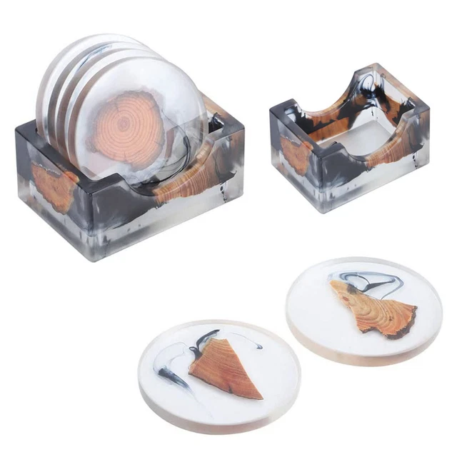 Almohadilla de aislamiento para beber para bar de cocina posavasos de resina de pino