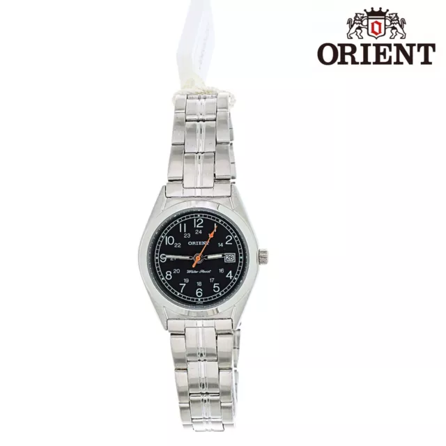 Orologio  da  Donna Orient rarissimo  in acciaio cn datario cassa 27 mm nero