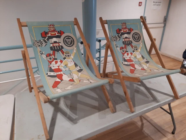 Vintage très belle paire chaise-longue Power Rangers   année 1988 TOEI Compagnie