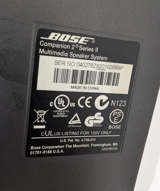 BOSE COMPANION 2 Series II Multimedia PC Small Speaker System £28.99 ...