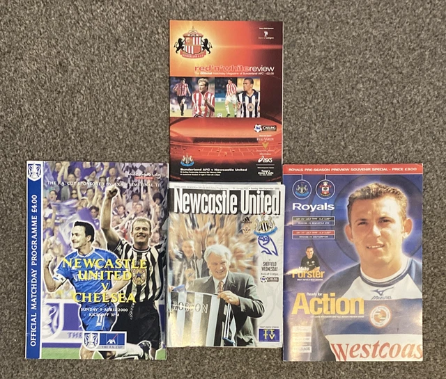 21 x Newcastle United 1999/2000 Programme Bundle, Robson 1st Game & FA Cup Semi