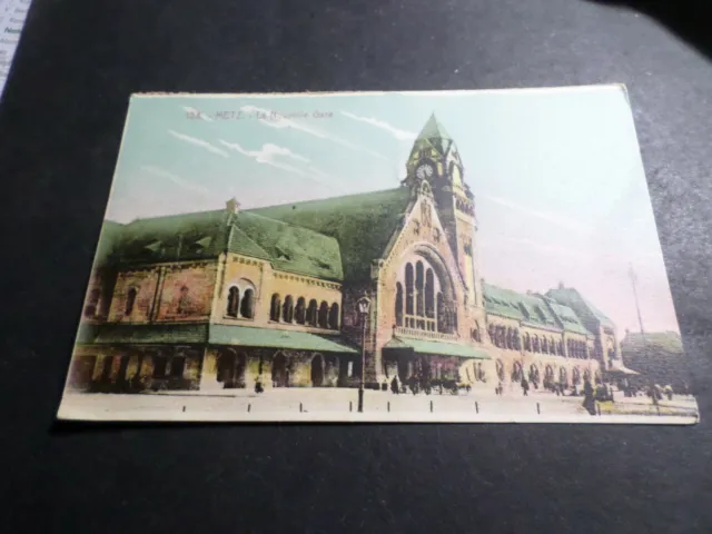 CPA 57 Metz, La New Station, French Version Postcard