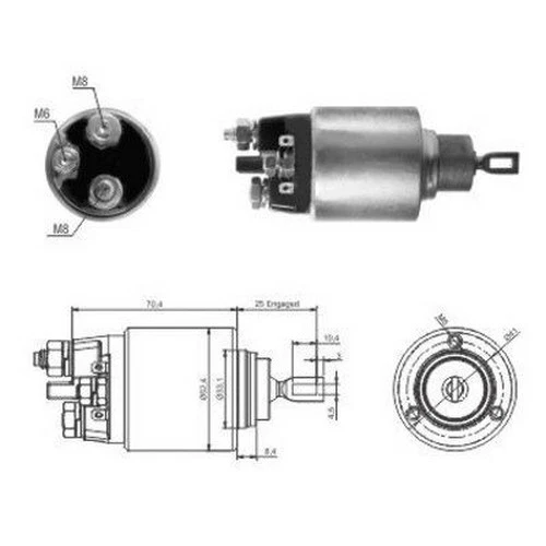 Magneti Marelli Elettromagnete Per Motorino D'Avviamento – Ricambio Compatibile Con Vari Modelli (940113050195)
