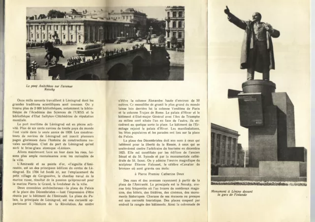 LENINGRAD-LENINGRADO-Opuscolo Pubblicitario Turismo Francia 1947- 3