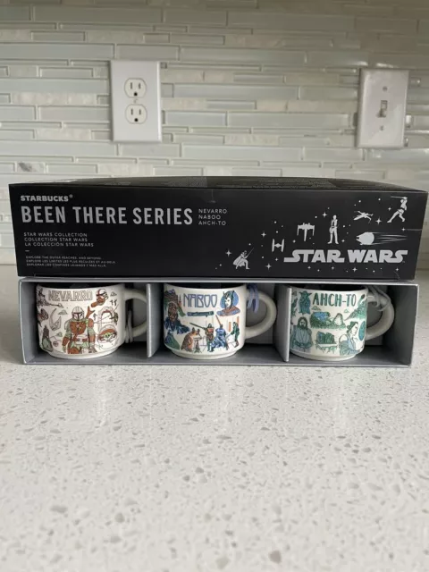 Disney Star Wars Starbucks Been There Ornament Mugs Set Naboo, Ahch-To, Nevarro