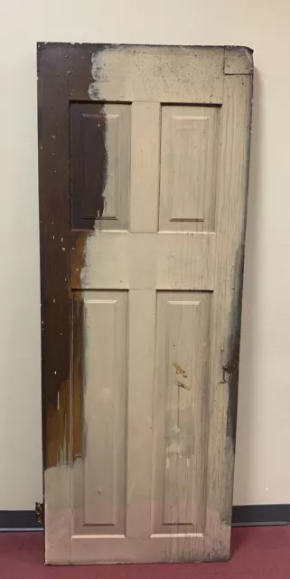 Antique Four Panel Solid Wood Victorian Style Door