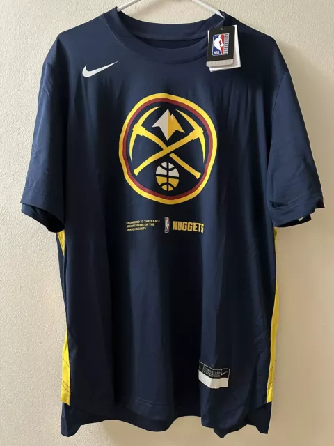 Nike NBA Authentics Denver Nuggets Team Player Issued Shooting Shirt Size Medium