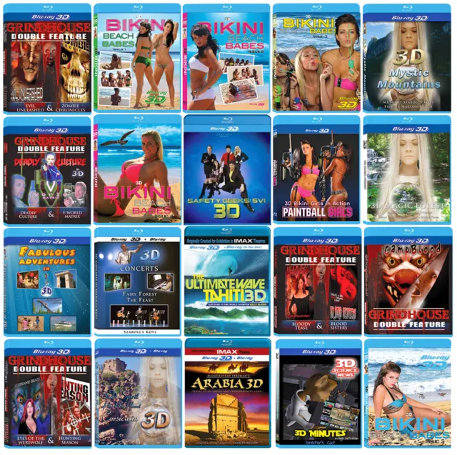 3D Blu-ray Lot Collection - 3D Bluray Movies for 3-D TV & Projectors YOU CHOOSE!