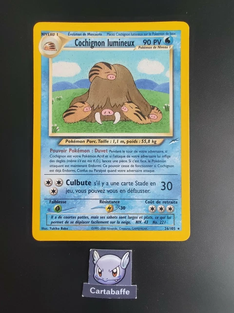 Carte Pokémon Cochignon Lumineux 26/105 Rare Neo Destiny Wizards
