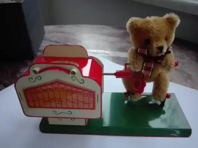 RARITÄT 1997Tucher+Walther Original Leierkasten Hermann Teddybär, schöne Melodie