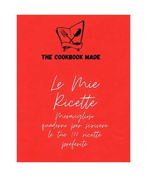 XXL Hard Cover Italiano Libro De Cocina Para Escribir Le MIE Migliori Ricette Plus Vintage Pegatinas
