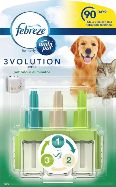 Febreze 3Volution Lufterfrischer Plug-in Nachfüllpackung bekämpft Haustiere Geruch 20ml