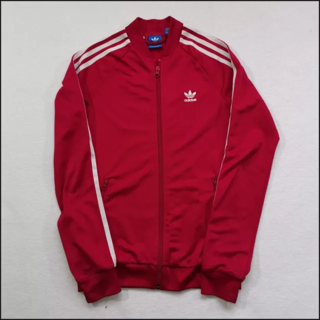 Adidas Originals top/giacca pista zip completa | XS | rosa/bianco | raro