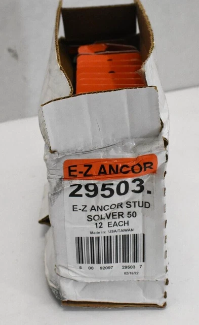 Itw Ez Ancor 29503 - Stud Solver 50 lb. Self-Drilling Drywall Anchor Pack Of 12