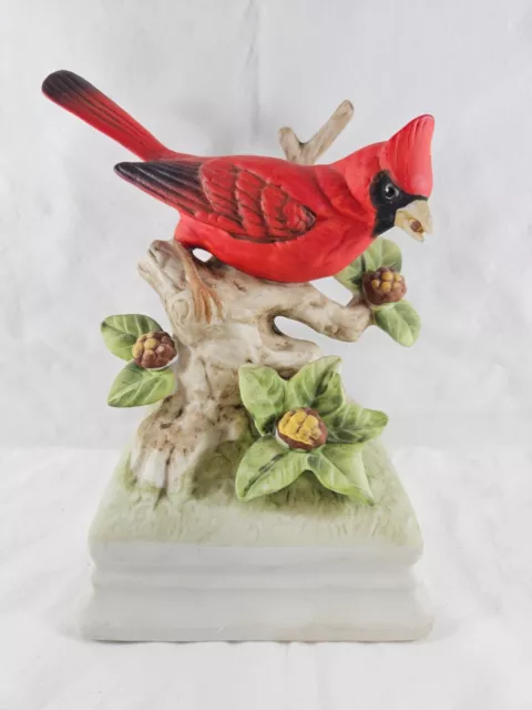 Vintage Gorham Red Cardinal on Branch Music Box Excellent Condition Japan