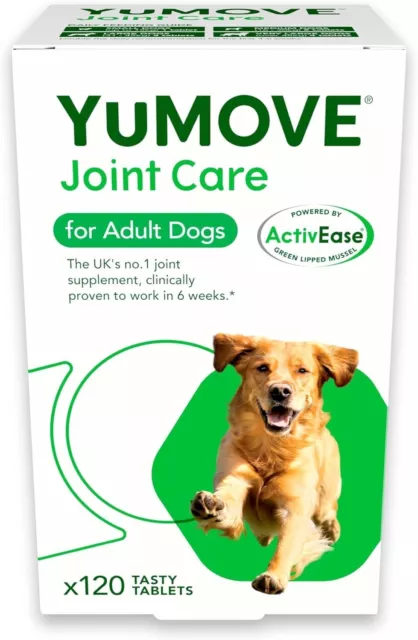 YuMOVE Adult Dog | Joint Supplement for Adult Dogs, Glucosamine, 120 tab , UK