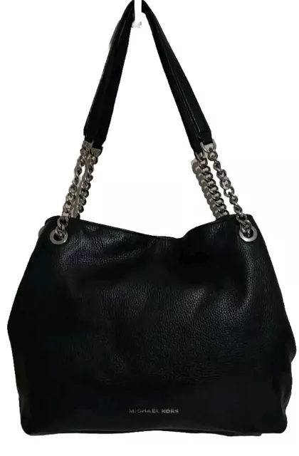 Michael Kors Jet Set Black Leather Medium Shoulder Bag  34cm X 28cm X 12cm