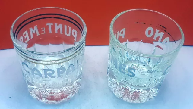 Carpano Punt E Mes 2 Bicchieri Da Collezione Anni 70